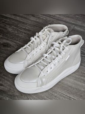 B3 Dr. Scholl's Time Off Hi2 Women's Metallic Pearl White Optic Sneakers US 9M